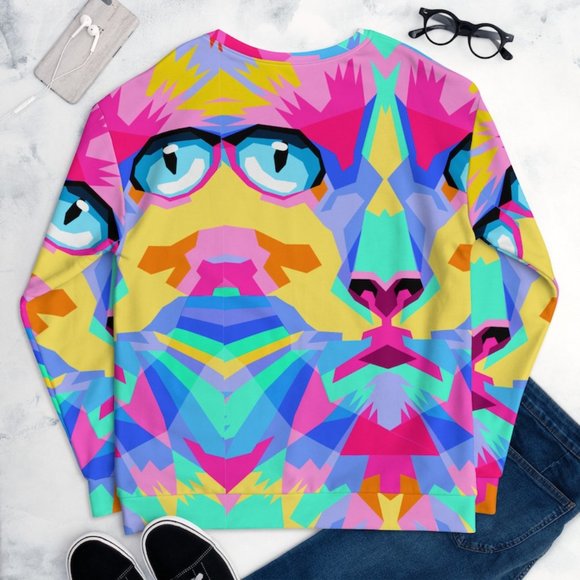 MUDPUPs Rainbow Cat Sweater Cute and Cozy Kitten Sweater - Picture 8 of 8